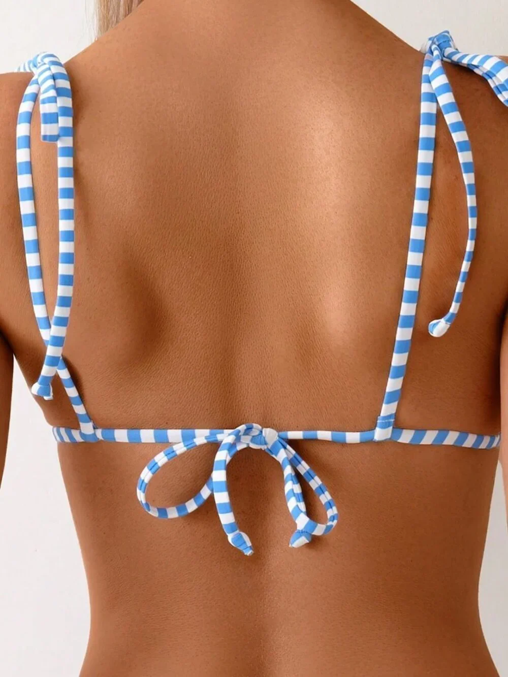 Multicolor Cute Women's Beach Bowknot Lemon Printed Knot Bikini Set